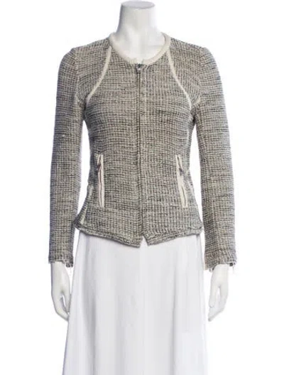 Pre-owned Iro Tweed Pattern Jacket In Grey/neutrals