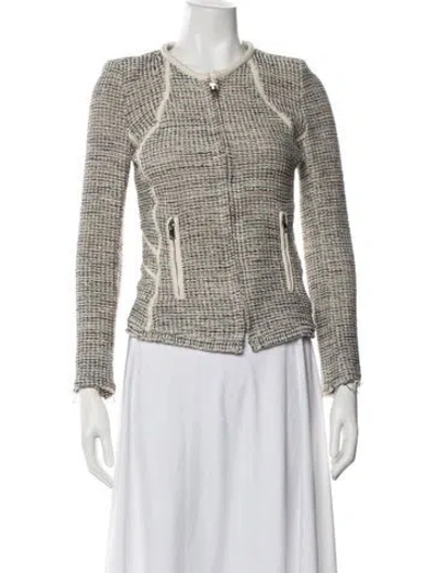 Pre-owned Iro Tweed Pattern Jacket In Metallic/neutrals