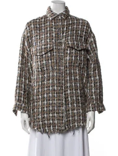 Pre-owned Iro Tweed Pattern Jacket In Metallic/neutrals