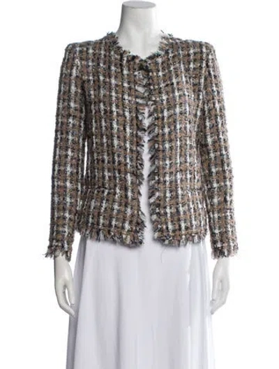 Pre-owned Iro Tweed Pattern Jacket In Multicolor