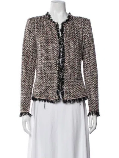 Pre-owned Iro Tweed Pattern Jacket In Multicolor