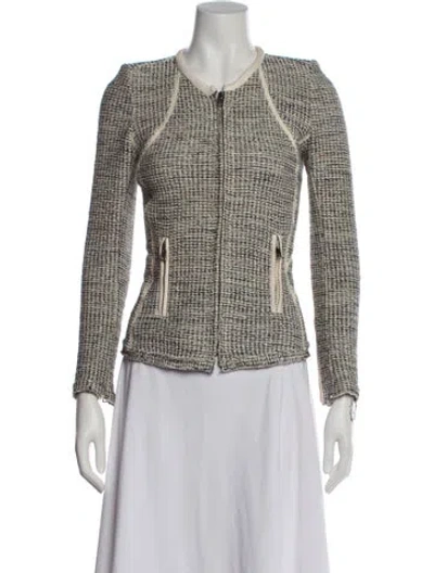 Pre-owned Iro Tweed Pattern Jacket In Neutral