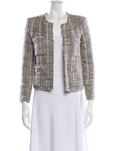 Pre-owned Iro Tweed Pattern Jacket In Neutral