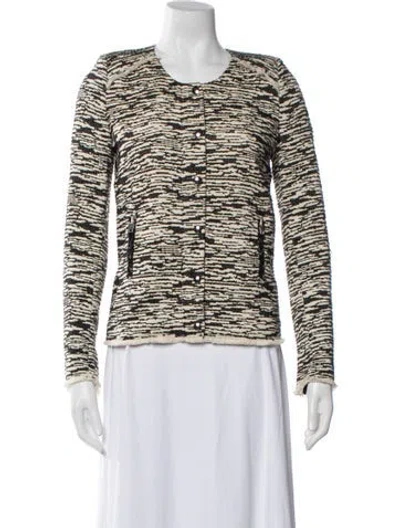 Pre-owned Iro Tweed Pattern Jacket In Neutral