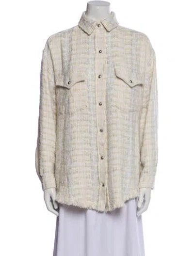 Pre-owned Iro Tweed Pattern Jacket In Neutral