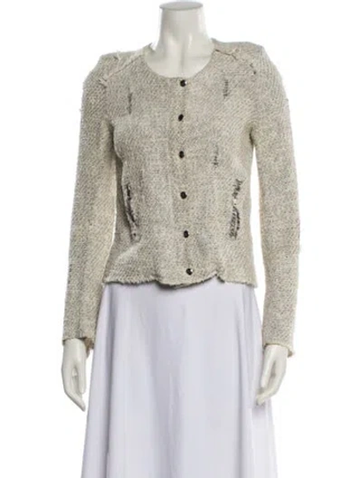 Pre-owned Iro Tweed Pattern Jacket In Neutral