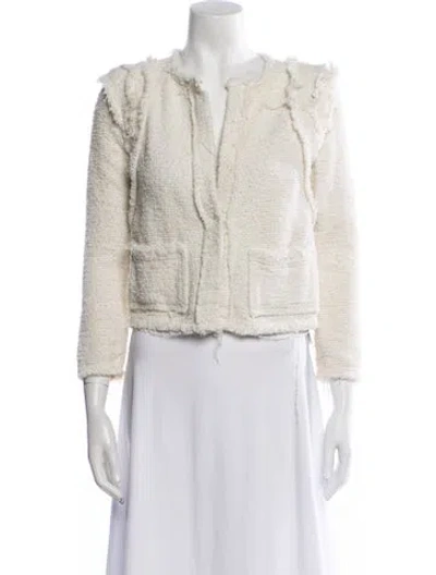 Pre-owned Iro Tweed Pattern Jacket In Neutral