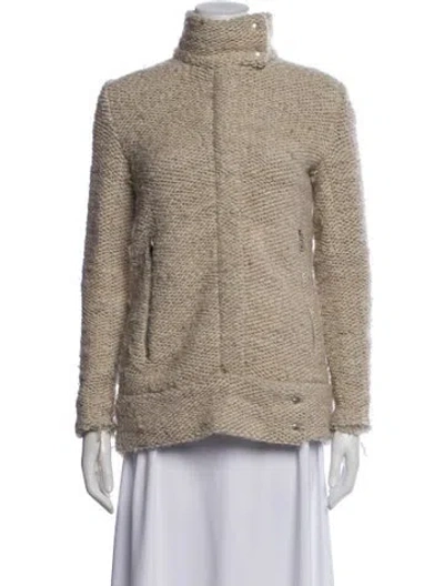 Pre-owned Iro Tweed Pattern Jacket In Neutral