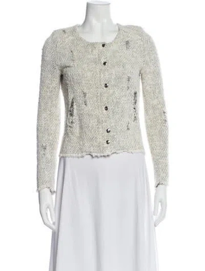 Pre-owned Iro Tweed Pattern Jacket In Neutral