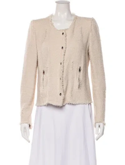 Pre-owned Iro Tweed Pattern Jacket In Neutral