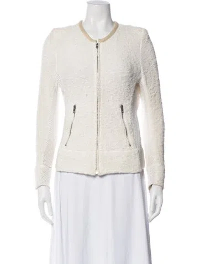 Pre-owned Iro Tweed Pattern Jacket In Neutral