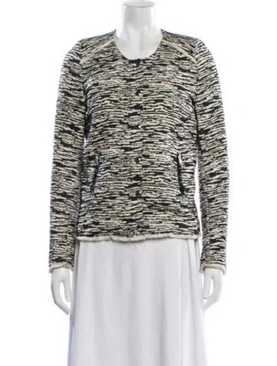Pre-owned Iro Tweed Pattern Jacket In Neutral