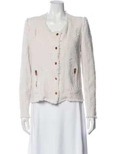 Pre-owned Iro Tweed Pattern Jacket In Neutral
