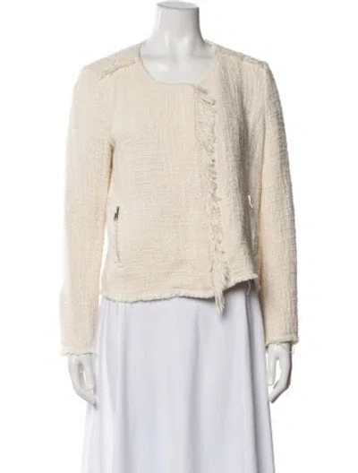 Pre-owned Iro Tweed Pattern Jacket In Neutral