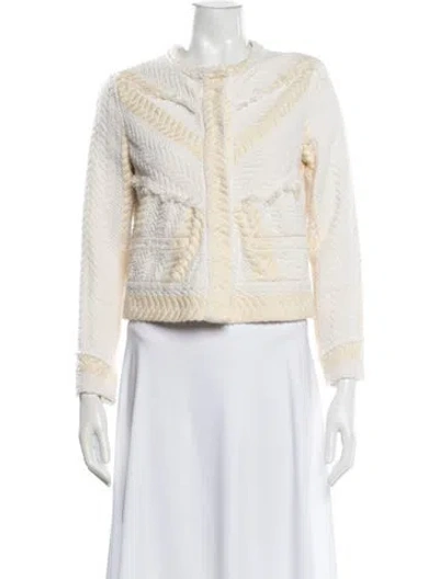 Pre-owned Iro Tweed Pattern Jacket In Neutral