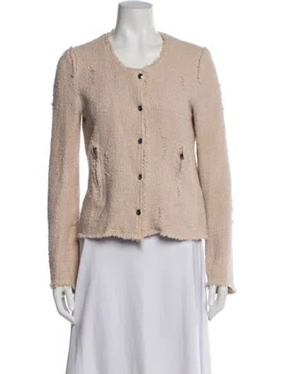 Pre-owned Iro Tweed Pattern Jacket In Neutral