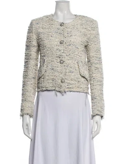Pre-owned Iro Tweed Pattern Jacket In Neutral