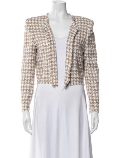 Pre-owned Iro Tweed Pattern Jacket In Neutral