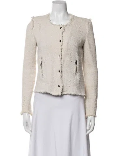 Pre-owned Iro Tweed Pattern Jacket In Neutral