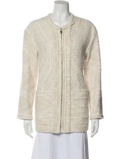 Pre-owned Iro Tweed Pattern Jacket In Neutral