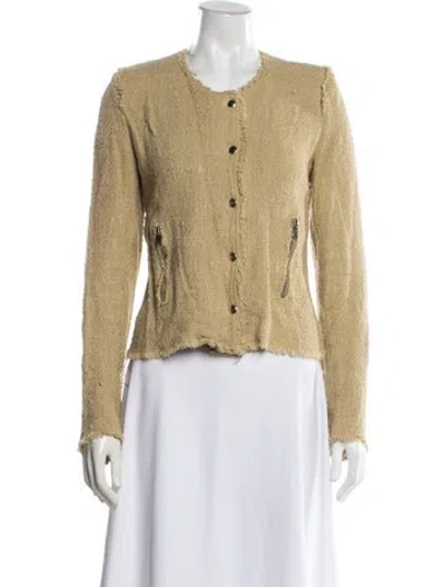 Pre-owned Iro Tweed Pattern Jacket In Neutral