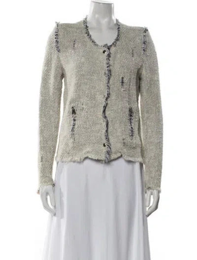 Pre-owned Iro Tweed Pattern Jacket In Neutral