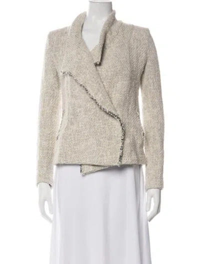 Pre-owned Iro Tweed Pattern Jacket In Neutral