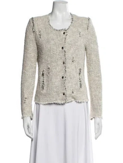 Pre-owned Iro Tweed Pattern Jacket In Neutrals