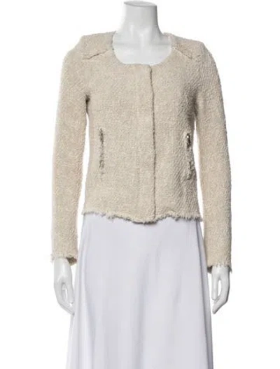 Pre-owned Iro Tweed Pattern Jacket In Neutrals