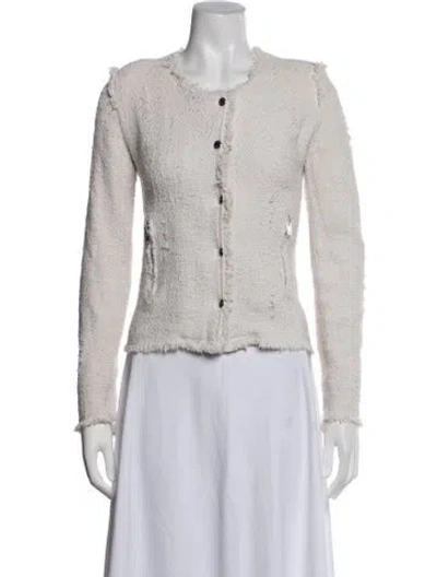 Pre-owned Iro Tweed Pattern Jacket In Neutrals