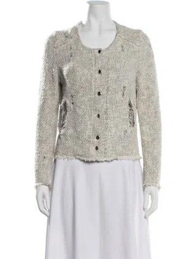 Pre-owned Iro Tweed Pattern Jacket In Neutrals