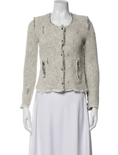 Pre-owned Iro Tweed Pattern Jacket In Neutrals