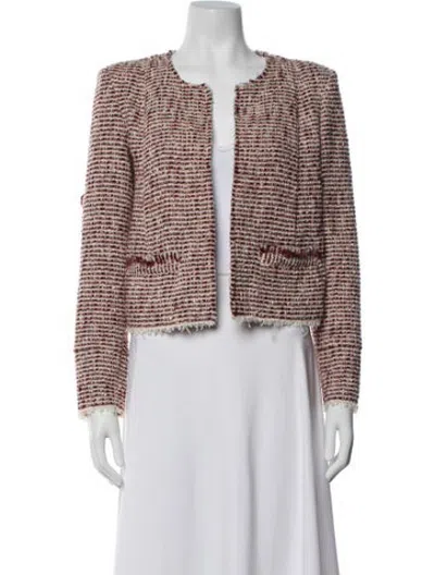 Pre-owned Iro Tweed Pattern Jacket In Neutrals/red