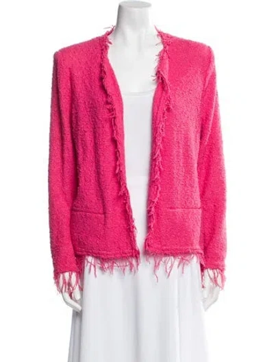 Pre-owned Iro Tweed Pattern Jacket In Pink