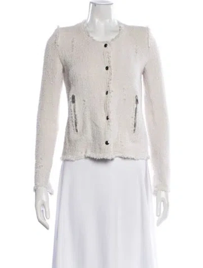 Pre-owned Iro Tweed Pattern Jacket In Pink