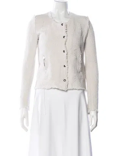 Pre-owned Iro Tweed Pattern Jacket In Pink