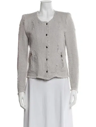 Pre-owned Iro Tweed Pattern Jacket In Pink