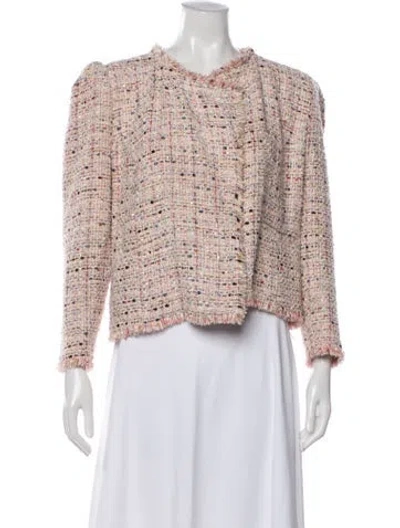 Pre-owned Iro Tweed Pattern Jacket In Pink