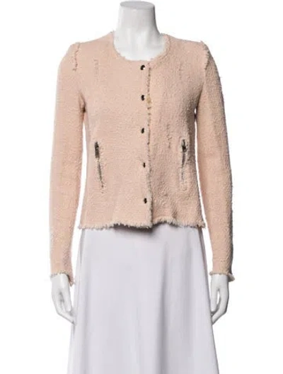 Pre-owned Iro Tweed Pattern Jacket In Pink