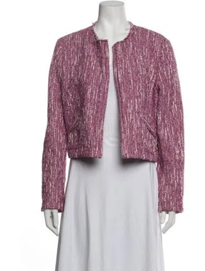 Pre-owned Iro Tweed Pattern Jacket In Pink