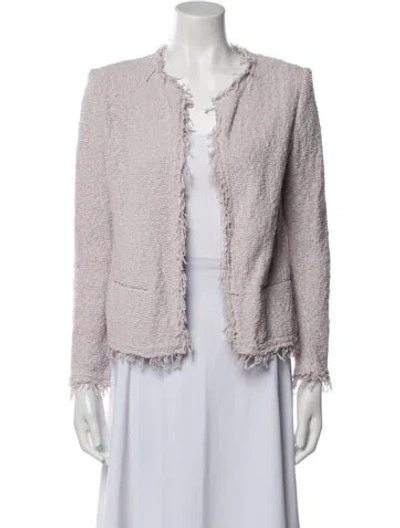 Pre-owned Iro Tweed Pattern Jacket In Purple
