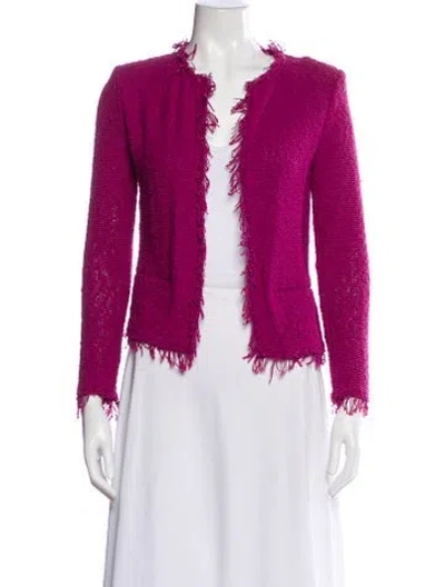 Pre-owned Iro Tweed Pattern Jacket In Purple