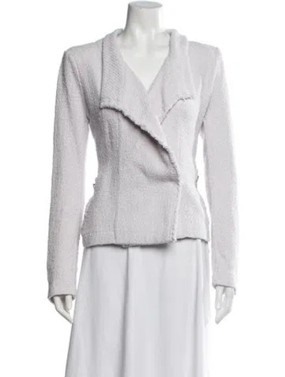 Pre-owned Iro Tweed Pattern Jacket In Purple