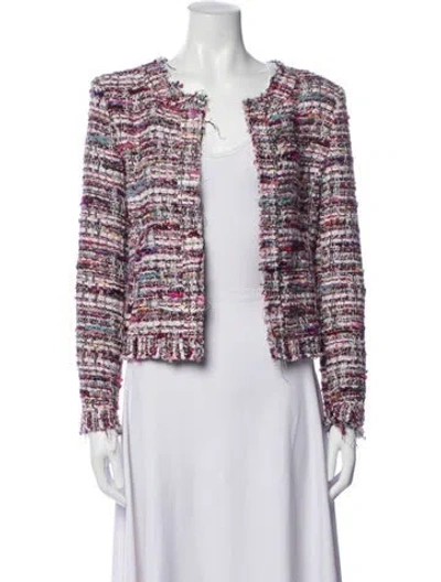 Pre-owned Iro Tweed Pattern Jacket In Purple