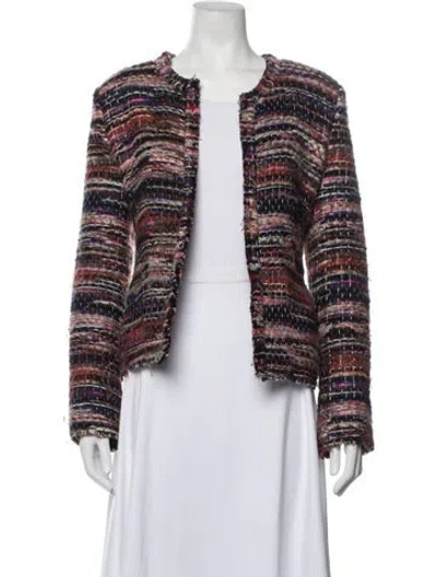 Pre-owned Iro Tweed Pattern Jacket In Purple