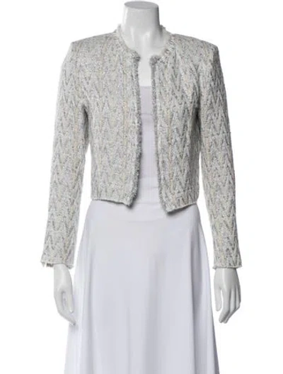 Pre-owned Iro Tweed Pattern Jacket In Silver