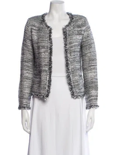 Pre-owned Iro Tweed Pattern Jacket In Silver