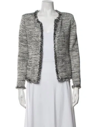 Pre-owned Iro Tweed Pattern Jacket In Silver