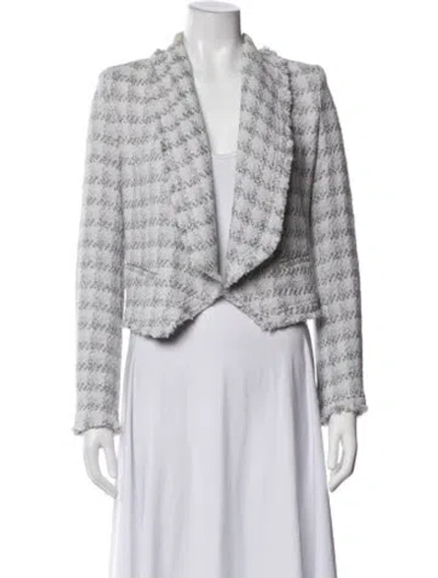 Pre-owned Iro Tweed Pattern Jacket In Silver/white