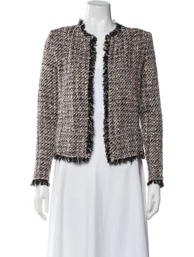 Pre-owned Iro Tweed Pattern Jacket W/ Tags In Black